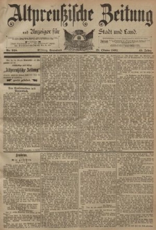 Altpreussische Zeitung, Nr. 248 Sonnabend 21 Oktober 1893, 45. Jahrgang
