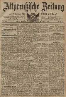 Altpreussische Zeitung, Nr. 251 Mittwoch 25 Oktober 1893, 45. Jahrgang
