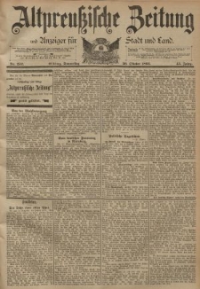 Altpreussische Zeitung, Nr. 252 Donnerstag 26 Oktober 1893, 45. Jahrgang