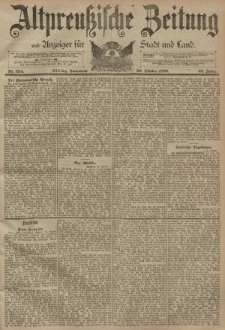 Altpreussische Zeitung, Nr. 254 Sonnabend 28 Oktober 1893, 45. Jahrgang