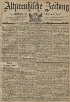 Altpreussische Zeitung, Nr. 255 Sonntag 29 Oktober 1893, 45. Jahrgang