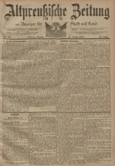 Altpreussische Zeitung, Nr. 256 Dienstag 31 Oktober 1893, 45. Jahrgang