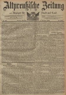 Altpreussische Zeitung, Nr. 261 Sonntag 5 November 1893, 45. Jahrgang
