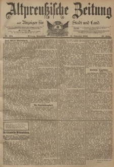 Altpreussische Zeitung, Nr. 266 Sonnabend 11 November 1893, 45. Jahrgang