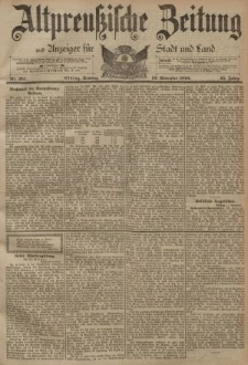 Altpreussische Zeitung, Nr. 267 Sonntag 12 November 1893, 45. Jahrgang