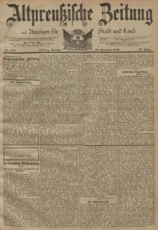 Altpreussische Zeitung, Nr. 274 Dienstag 21 November 1893, 45. Jahrgang