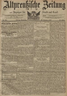 Altpreussische Zeitung, Nr. 281 Donnerstag 30 November 1893, 45. Jahrgang