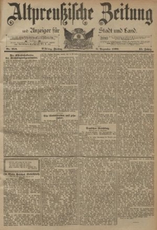 Altpreussische Zeitung, Nr. 288 Freitag 8 Dezember 1893, 45. Jahrgang