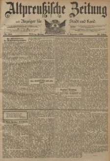 Altpreussische Zeitung, Nr. 288 Freitag 8 Dezember 1893, 45. Jahrgang