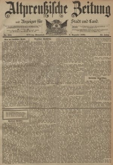 Altpreussische Zeitung, Nr. 289 Sonnabend 9 Dezember 1893, 45. Jahrgang