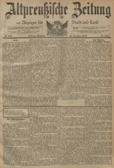 Altpreussische Zeitung, Nr. 292 Mittwoch 13 Dezember 1893, 45. Jahrgang