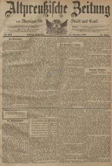 Altpreussische Zeitung, Nr. 293 Donnerstag 14 Dezember 1893, 45. Jahrgang