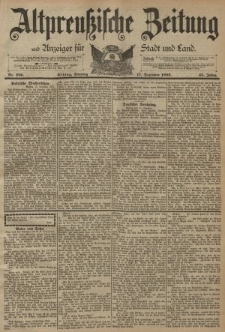 Altpreussische Zeitung, Nr. 296 Sonntag 17 Dezember 1893, 45. Jahrgang