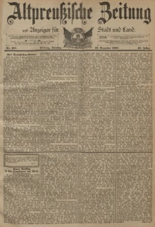 Altpreussische Zeitung, Nr. 297 Dienstag 19 Dezember 1893, 45. Jahrgang