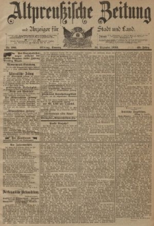 Altpreussische Zeitung, Nr. 306 Sonntag 31 Dezember 1893, 45. Jahrgang