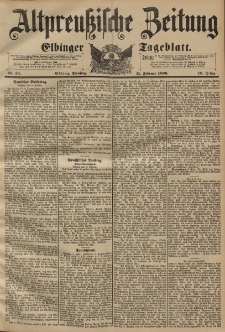 Altpreussische Zeitung, Nr. 35 Dienstag 11 Februar 1896, 48. Jahrgang