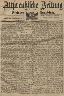 Altpreussische Zeitung, Nr. 39 Sonnabend 15 Februar 1896, 48. Jahrgang