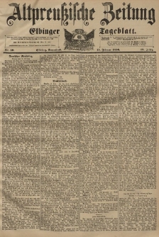 Altpreussische Zeitung, Nr. 39 Sonnabend 15 Februar 1896, 48. Jahrgang