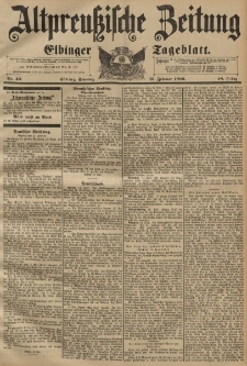 Altpreussische Zeitung, Nr. 40 Sonntag 16 Februar 1896, 48. Jahrgang