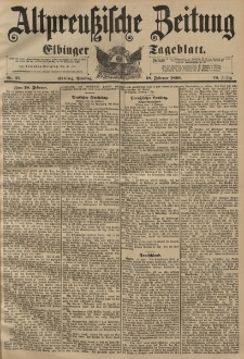 Altpreussische Zeitung, Nr. 41 Dienstag 18 Februar 1896, 48. Jahrgang