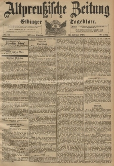 Altpreussische Zeitung, Nr. 46 Sonntag 23 Februar 1896, 48. Jahrgang