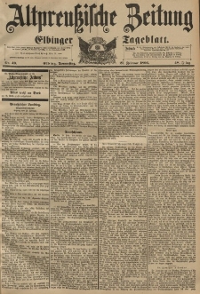 Altpreussische Zeitung, Nr. 49 Donnerstag 27 Februar 1896, 48. Jahrgang