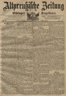 Altpreussische Zeitung, Nr. 52 Sonntag 1 März 1896, 48. Jahrgang