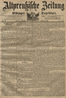 Altpreussische Zeitung, Nr. 53 Dienstag 3 März 1896, 48. Jahrgang