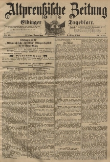 Altpreussische Zeitung, Nr. 55 Donnerstag 5 März 1896, 48. Jahrgang