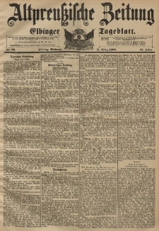 Altpreussische Zeitung, Nr. 60 Mittwoch 11 März 1896, 48. Jahrgang
