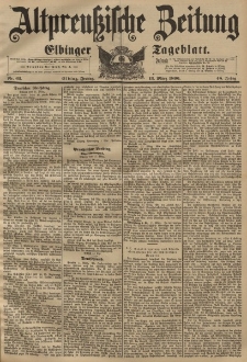 Altpreussische Zeitung, Nr. 62 Freitag 13 März 1896, 48. Jahrgang