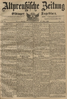Altpreussische Zeitung, Nr. 70 Sonntag 22 März 1896, 48. Jahrgang