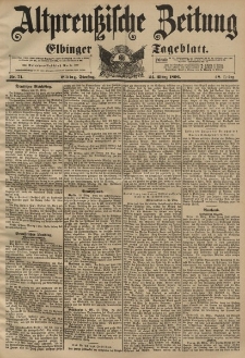 Altpreussische Zeitung, Nr. 71 Dienstag 24 März 1896, 48. Jahrgang
