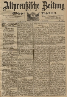 Altpreussische Zeitung, Nr. 81 Sonntag 5 April 1896, 48. Jahrgang