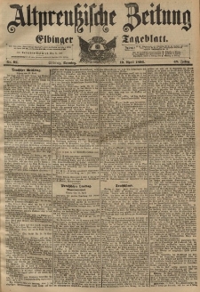 Altpreussische Zeitung, Nr. 92 Sonntag 19 April 1896, 48. Jahrgang