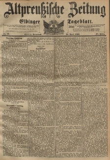 Altpreussische Zeitung, Nr. 97 Sonnabend 25 April 1896, 48. Jahrgang