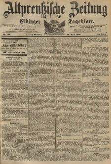 Altpreussische Zeitung, Nr. 100 Mittwoch 29 April 1896, 48. Jahrgang