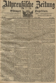 Altpreussische Zeitung, Nr. 103 Sonnabend 2 Mai 1896, 48. Jahrgang