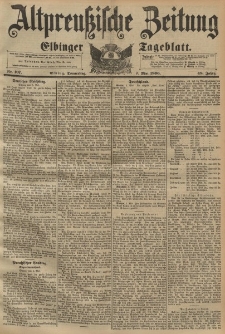 Altpreussische Zeitung, Nr. 107 Donnerstag 7 Mai 1896, 48. Jahrgang