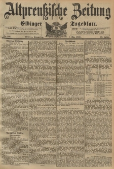 Altpreussische Zeitung, Nr. 107 Donnerstag 7 Mai 1896, 48. Jahrgang