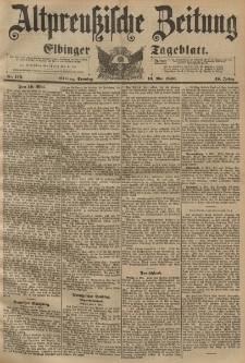 Altpreussische Zeitung, Nr. 110 Sonntag 10 Mai 1896, 48. Jahrgang