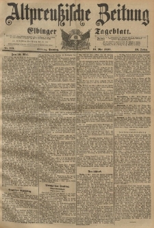 Altpreussische Zeitung, Nr. 110 Sonntag 10 Mai 1896, 48. Jahrgang