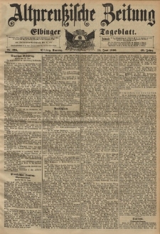 Altpreussische Zeitung, Nr. 138 Sonntag 14 Juni 1896, 48. Jahrgang