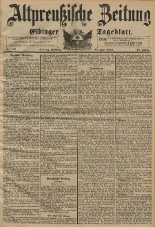 Altpreussische Zeitung, Nr. 145 Dienstag 23 Juni 1896, 48. Jahrgang