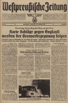 Westpreussische Zeitung, Nr. 235 Sonnabend/Sonntag 5/6 Oktober 1940, 9. Jahrgang