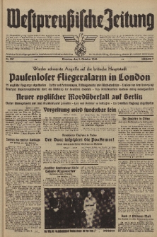 Westpreussische Zeitung, Nr. 237 Dienstag 8 Oktober 1940, 9. Jahrgang