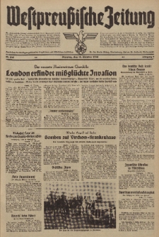 Westpreussische Zeitung, Nr. 243 Dienstag 15 Oktober 1940, 9. Jahrgang