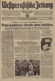 Westpreussische Zeitung, Nr. 247 Sonnabend/Sonntag 19/20 Oktober 1940, 9. Jahrgang