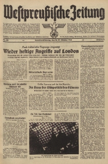Westpreussische Zeitung, Nr. 253 Sonnabend/Sonntag 26/27 Oktober 1940, 9. Jahrgang
